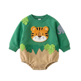 Tiger applique jungle themed onesie
