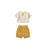 Fruit theme tshirt and short set girls