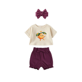 Fruit theme tshirt and short set girls