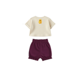 Fruit theme tshirt and short set girls