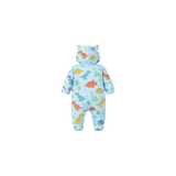 Boys diagonal buttoned hoodie sleepwear dino print