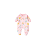 Girls overlap sleepwear rainbow print