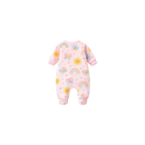 Girls overlap sleepwear rainbow print