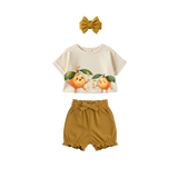 Fruit theme tshirt and short set girls