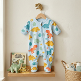 Boys zipper sleepwear dino print