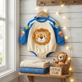 Circus themed lion applique onesie